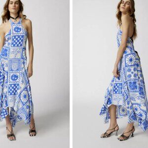 Ecote Janet Strappy-Back Asymmetrical Midi Dress